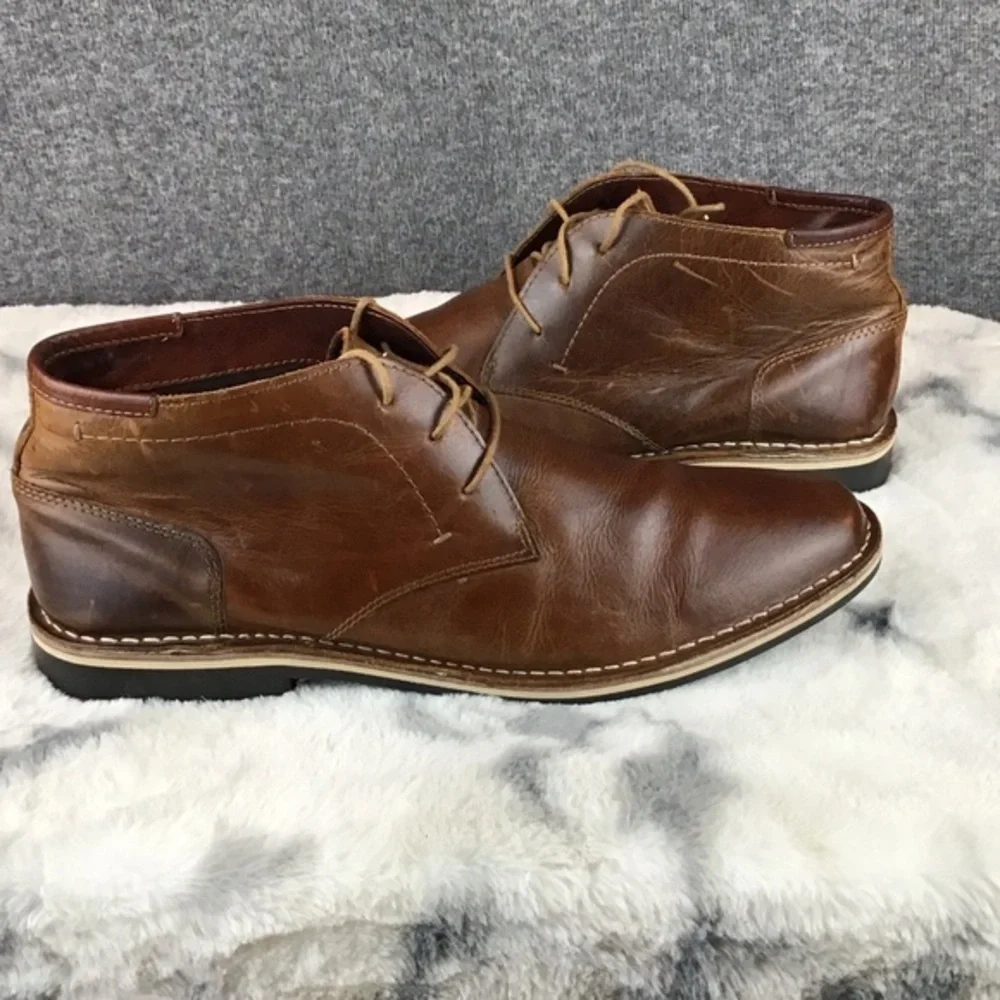 Steve Madden‎ Harken Men's Brown Leather Chukka Boots Size 11.5